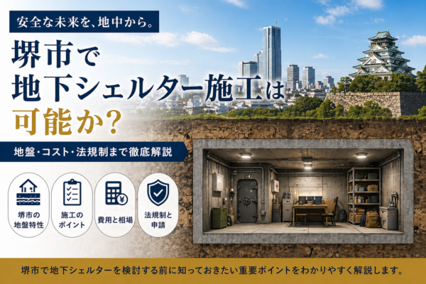 堺市で地下シェルター施工は可能かサムネイル