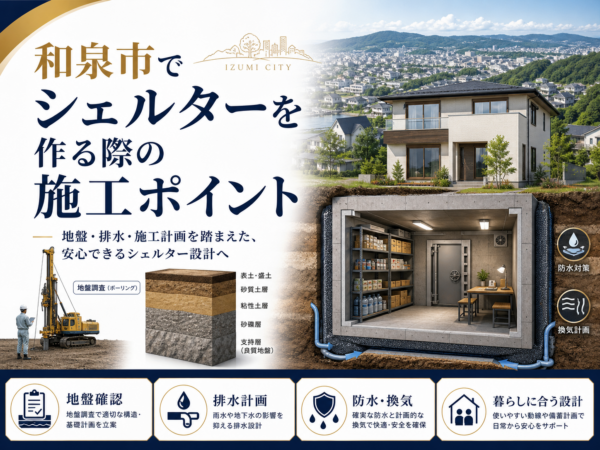 和泉市でシェルターを作る際の施工ポイントサムネイル