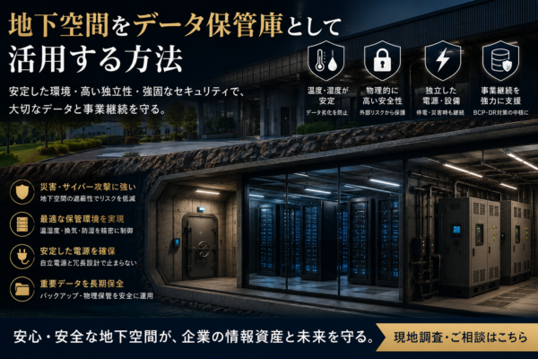 地下空間をデータ保管庫として活用する方法サムネイル