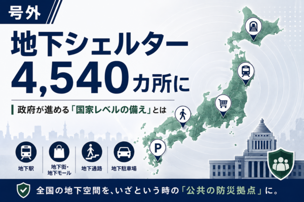【号外】全国の地下シェルター4,540カ所に　政府が進める「国家レベルの備え」とはサムネイル