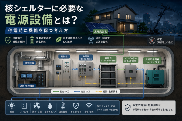 核シェルターに必要な電源設備とは？停電時に機能を保つ考え方サムネイル