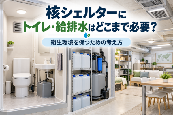 核シェルターにトイレ・給排水はどこまで必要？衛生環境を保つための考え方サムネイル
