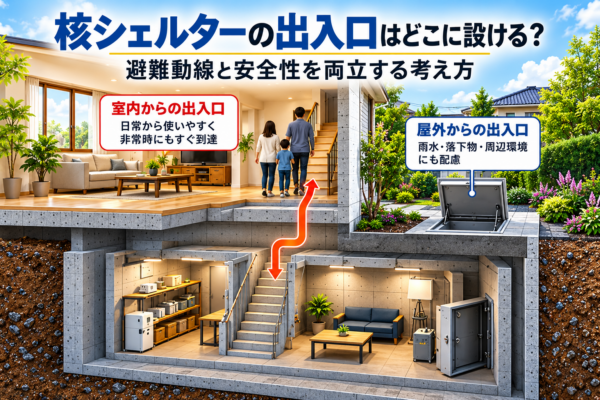 核シェルターの出入口はどこに設ける？避難動線と安全性を両立する考え方サムネイル